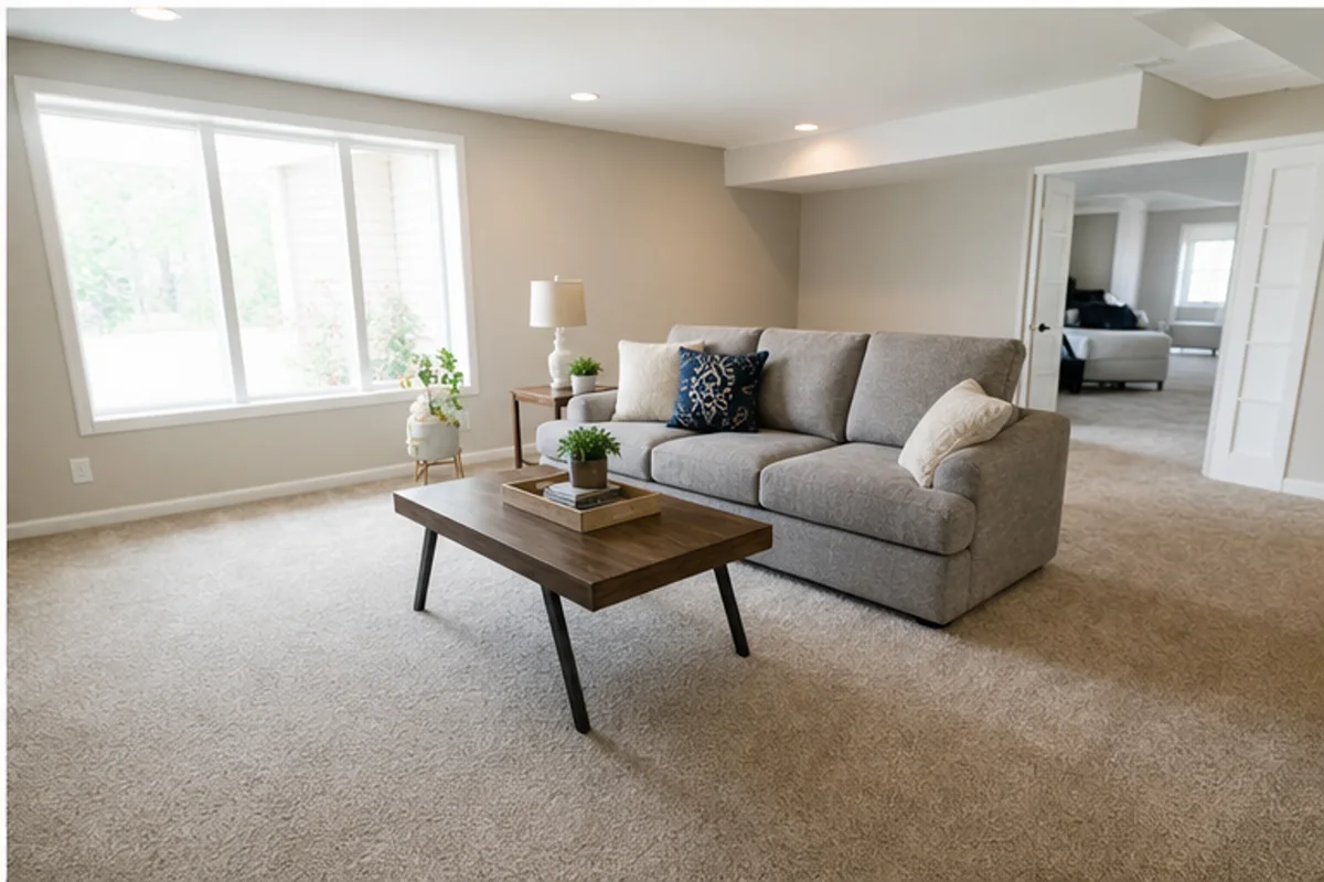 Finished carpet cleaning in crown point, indiana area in a Crown Point home