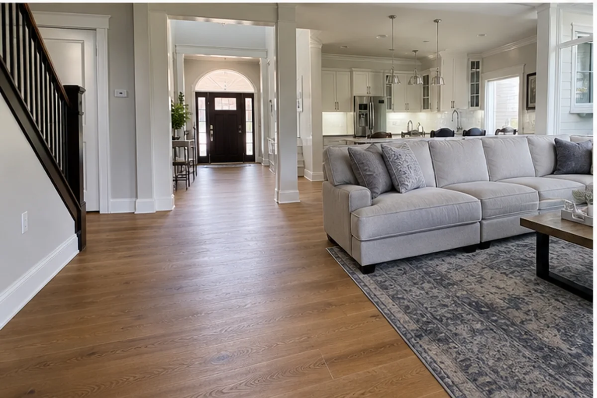 A St. John interior prepared with a clear access path for upholstery cleaning